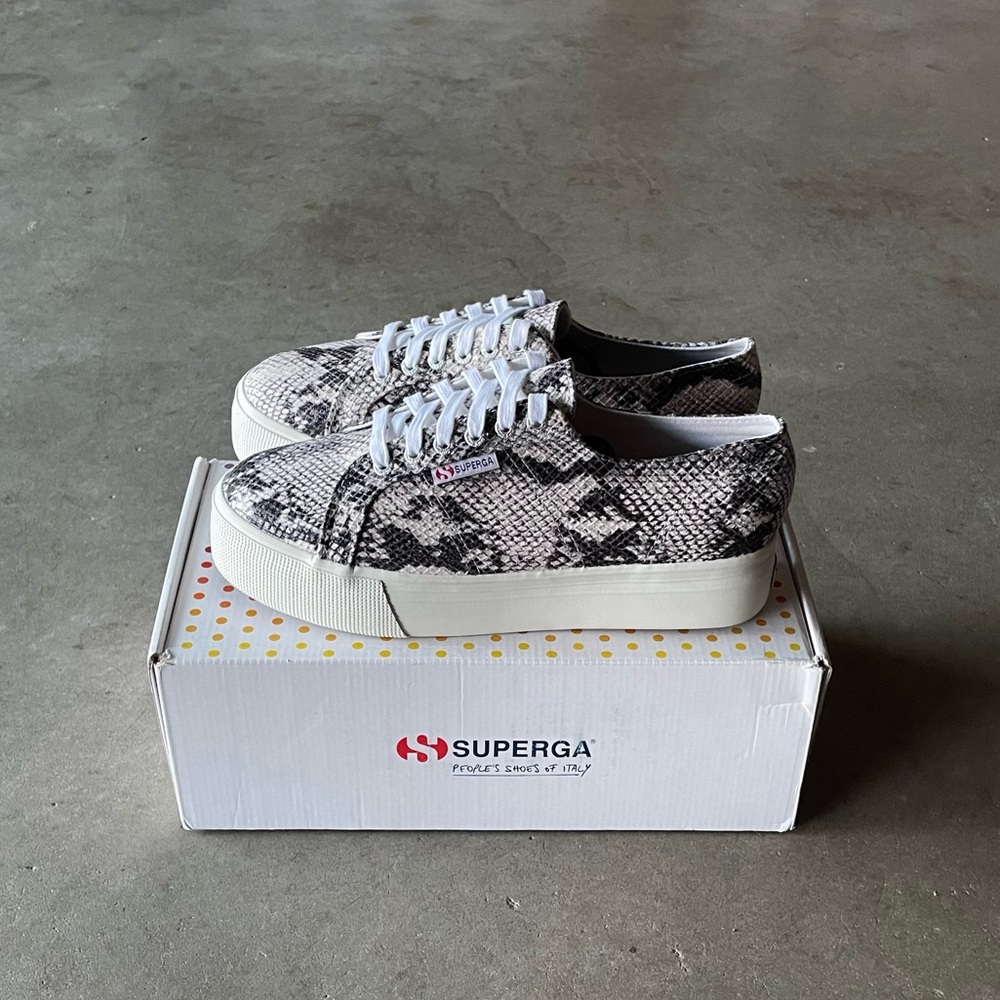 Superga 2790 Snakeskin Pattern Platform Italian L… - image 2